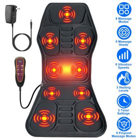 Full Body Massage Chair Pad with Heat Multifunctional Back Massager with Pinpoint Massage Vibration Timer for Home Office Car Use