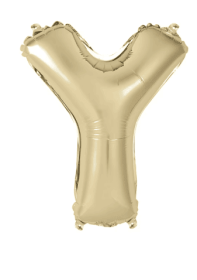 Way to Celebrate! Foil Letter Birthday Balloon, "Y", Gold, 14in