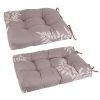 2Pcs Rocking Chair Cushion Upper And Lower Back And Seat Sets with Non-Slip Ties Polyester Fiber Filling Comfortable for Indoor Home Office Car