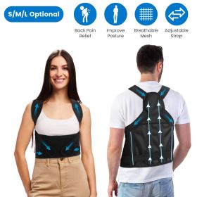 Posture Corrector for Women Men Adjustable Back Brace Posture Trainer Improve Hunchback Slouching Kyphosis Correction Invisible Under Clothes Upper Ba (Option: L)