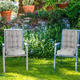 2Pcs Rocking Chair Cushion Upper And Lower Back And Seat Sets with Non-Slip Ties Polyester Fiber Filling Comfortable for Indoor Home Office Car (Option: Grey)